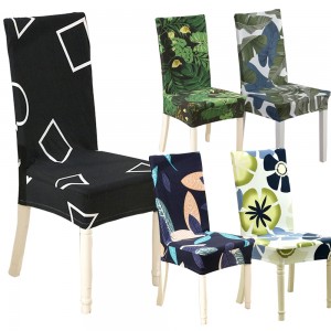 Impresión geométrica Floral patrón Spandex elástico estiramiento Slipcovers comedor silla cubierta Hotel cocina asiento cubierta para banquete ali-68115742